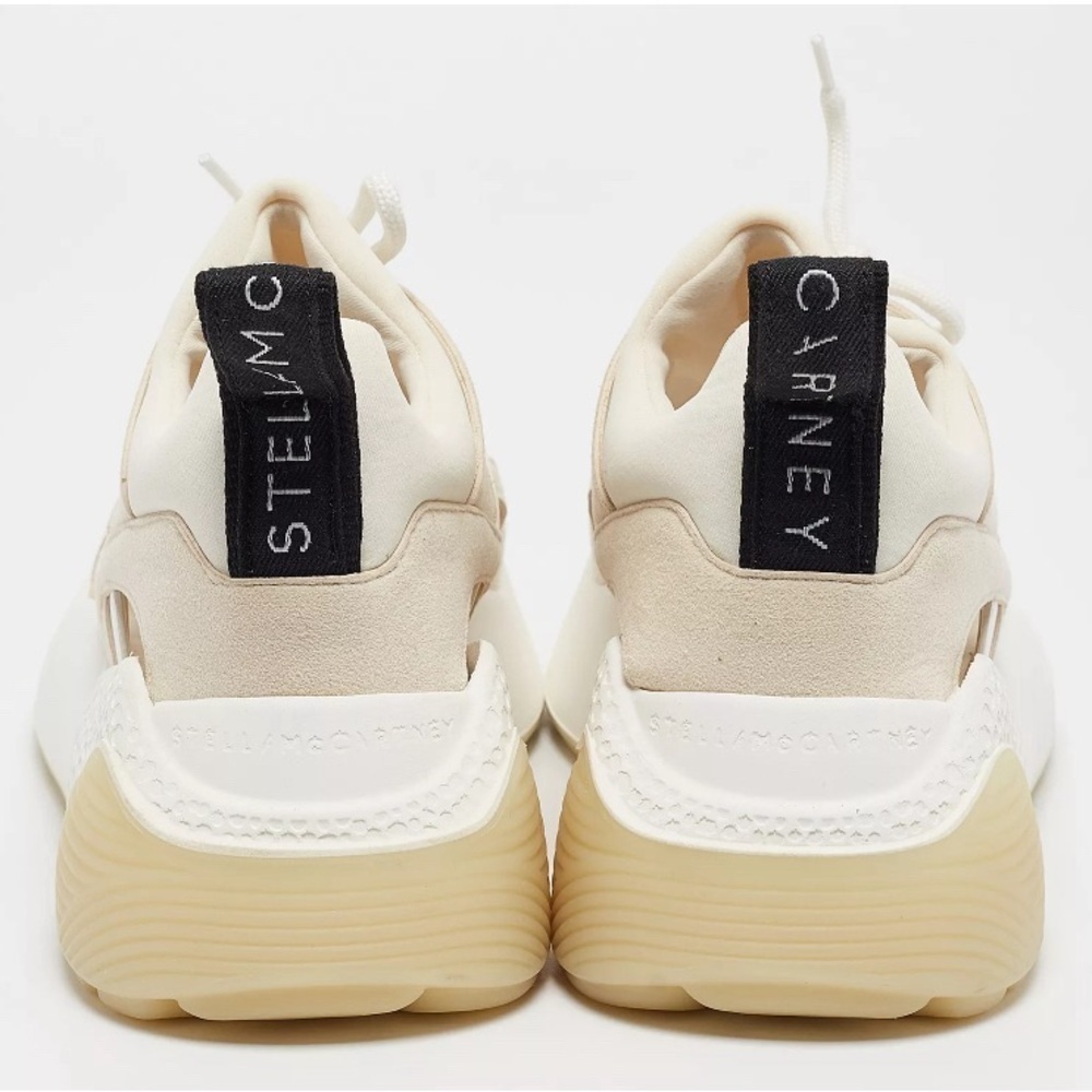 Stella McCartney Faux Leather And Faux Suede Eclypse Low Top Sneakers Size US7 - Picture 4 of 7